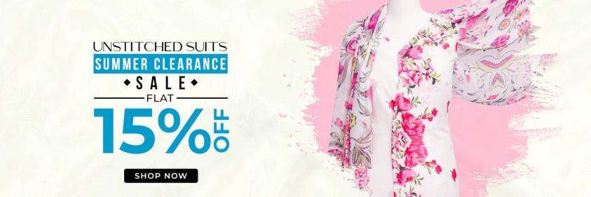 Summer Clearance Sale - Women Unstitched Suits - MJ by Madiha Jahangir